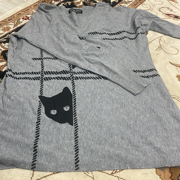 Frank Lyman design collection cat sweater M NWOT - Picture 9 of 15